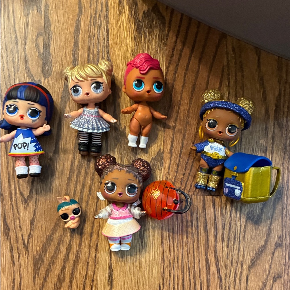 L.O.L. Surprise Dolls Set Pop Heart Soul Babe Smarty Pants Curious QT Agent OOL
